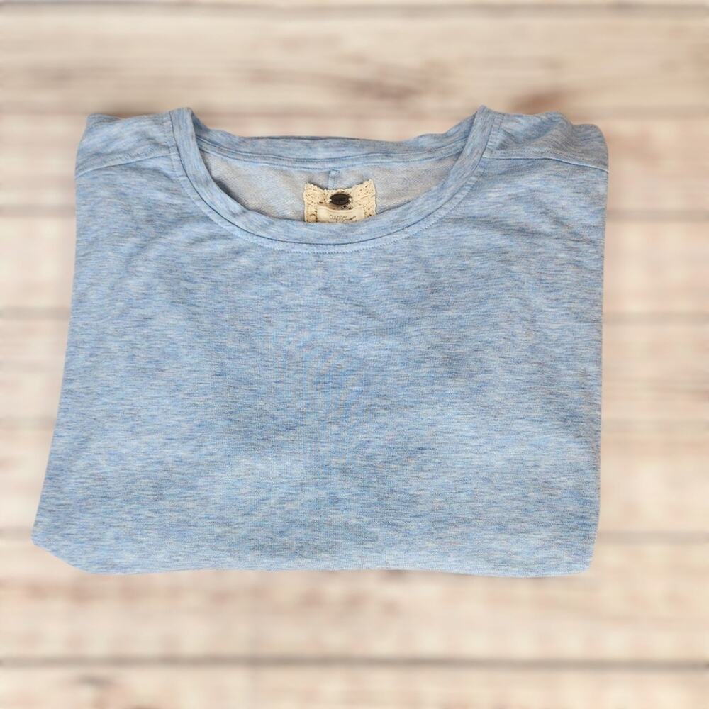 Cupio Heathered Blue Cozy Sweater Size 3X Casual Butter Soft Spring